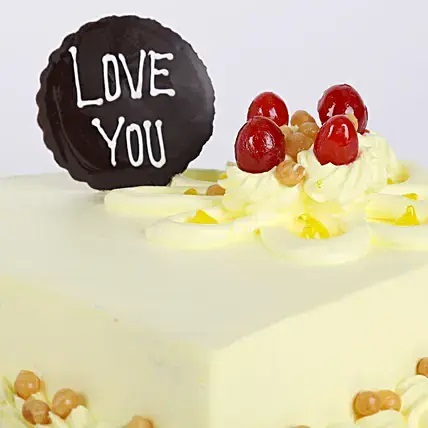 Heart Shaped Butterscotch Cake