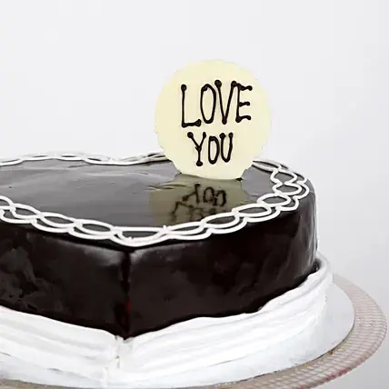 Classic Heart Shaped Chocolate Cake