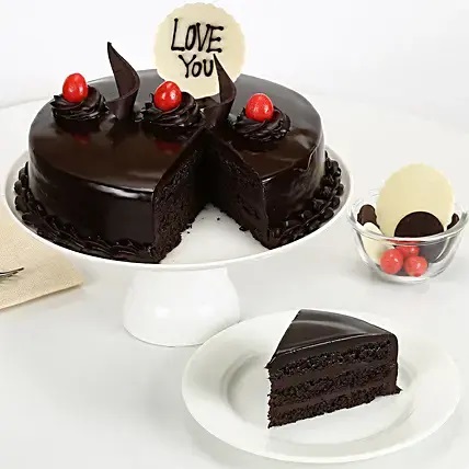 Love You Valentine Truffle Cake