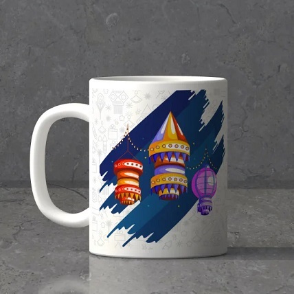 Shubh Deepawali Mug With Dodha Barfi