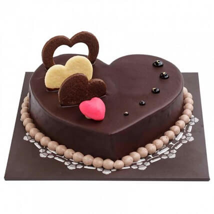 Five Star Heart Shape Chocolates Cakes