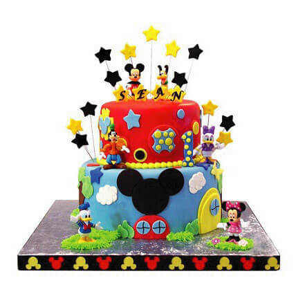 2-Tier Mickey Mouse Cake