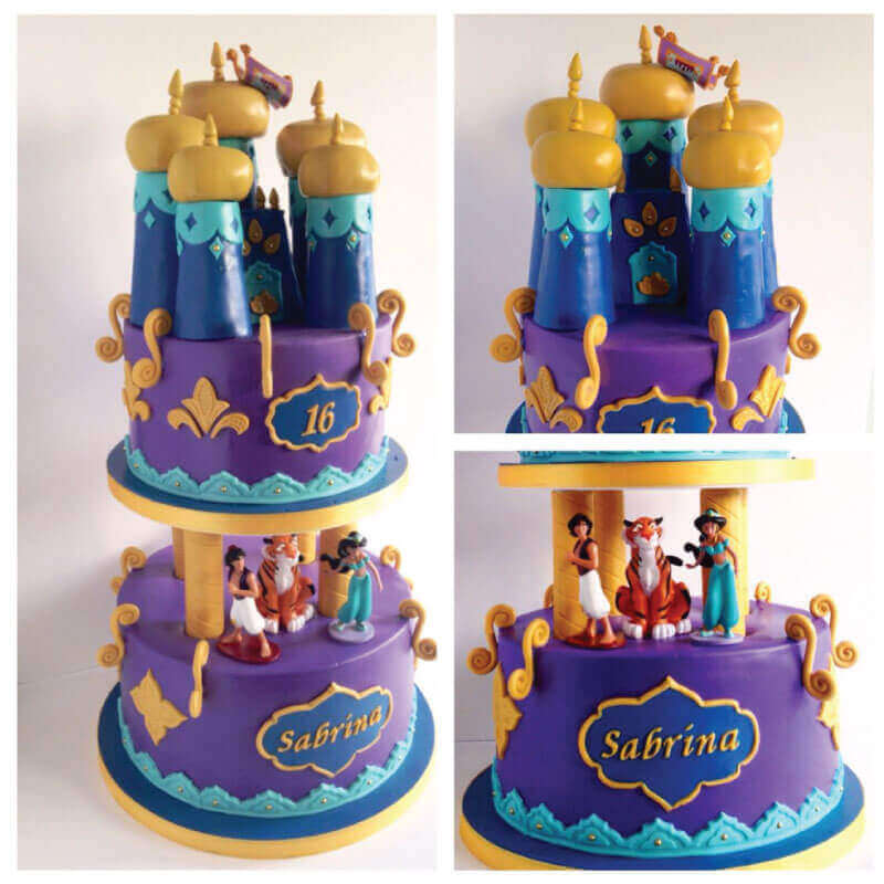 Alladin And Jasmine Castle Cake