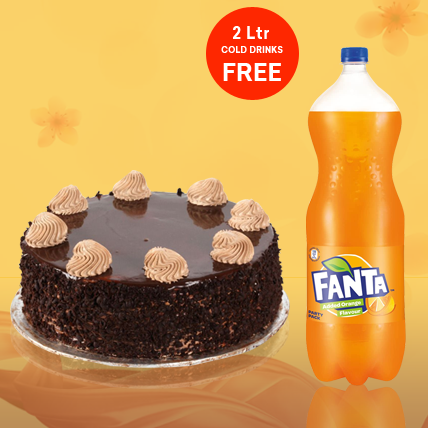 Yummy Chocolate Cake With 2ltr Cold Drink Free