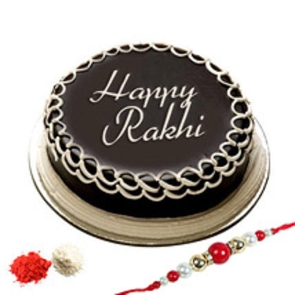 Chocolate Cake With Rakhi