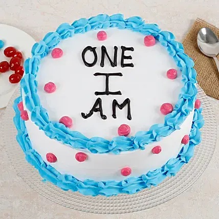 Cute 1st Birthday Vanilla Cake