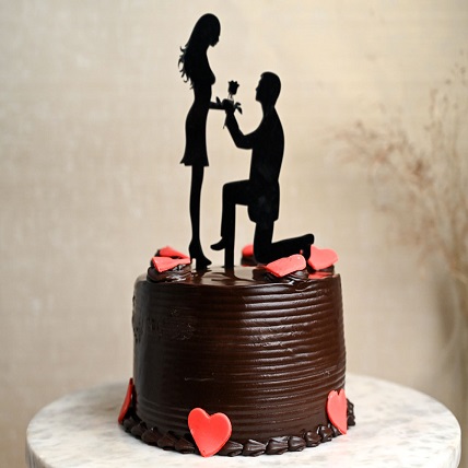 Gooey Round Chocolate Love Cake