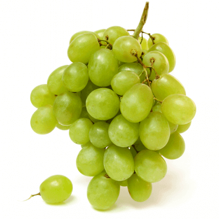 Green Grapes With Basket