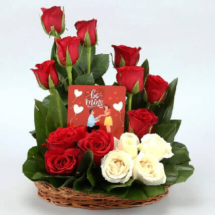 Mixed Roses Arrangement & Table Top 