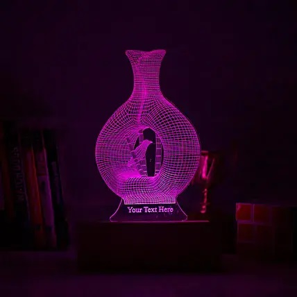 Personalised Flower Vase Night Lamp