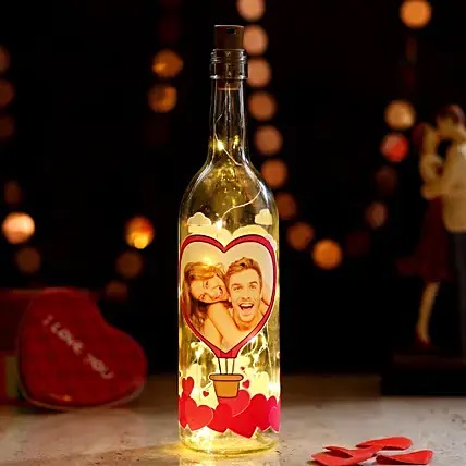 Personalised LED Love Bottle Lamp