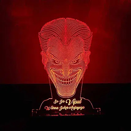 Personalised Red LED Joker Lamp