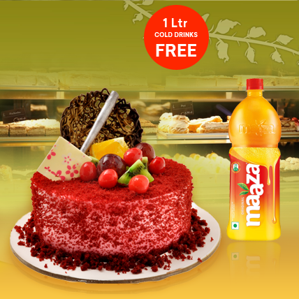 Red Velvet Cake With 1ltr Cold Drink Free