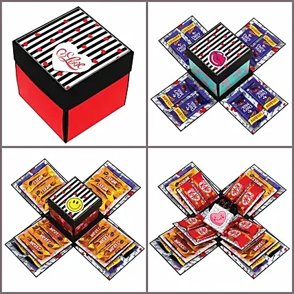 Red Chocolate Explosion Box