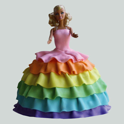 Splash Of Colors Barbie Cake
