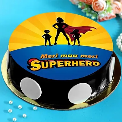Superhero Maa Chocolate Cake