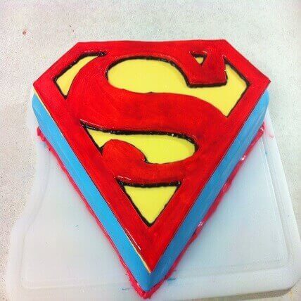 Superman Logo Cake