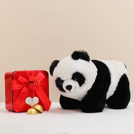 Chocolates & Panda Soft Toy Hamper
