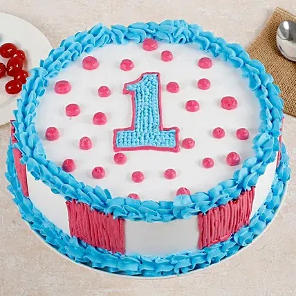 Vanilla Cake For 1st Birthday