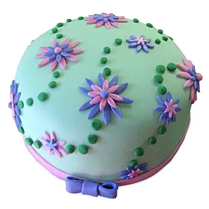 Vanilla Flower Garden Cake
