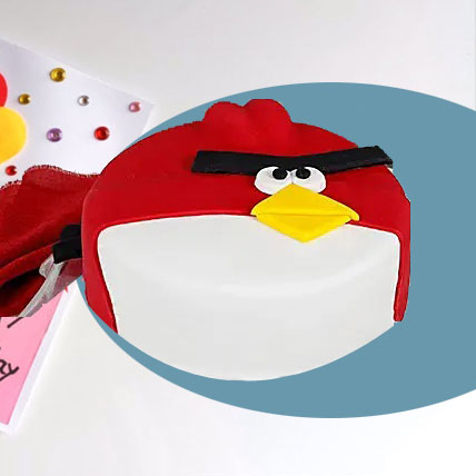 Angry Bird Fondant Cake