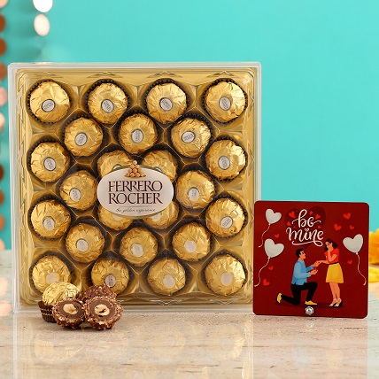 Be Mine Table Top With Big Box Of Ferrero Rocher