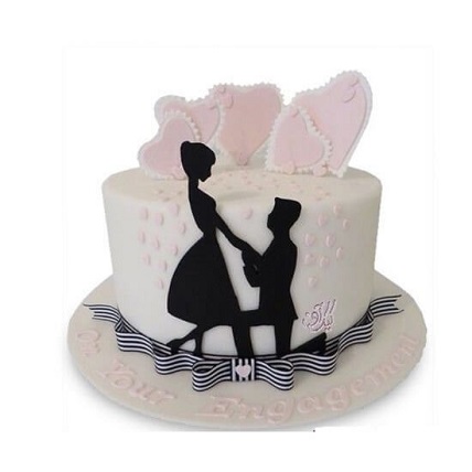 Engagement Cake Fondant 