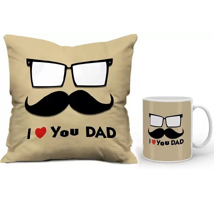 Happy Father's Day Personalized Mug And Cushion